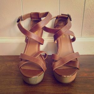 Light brown Mossimo Supply Co. heeled sandals